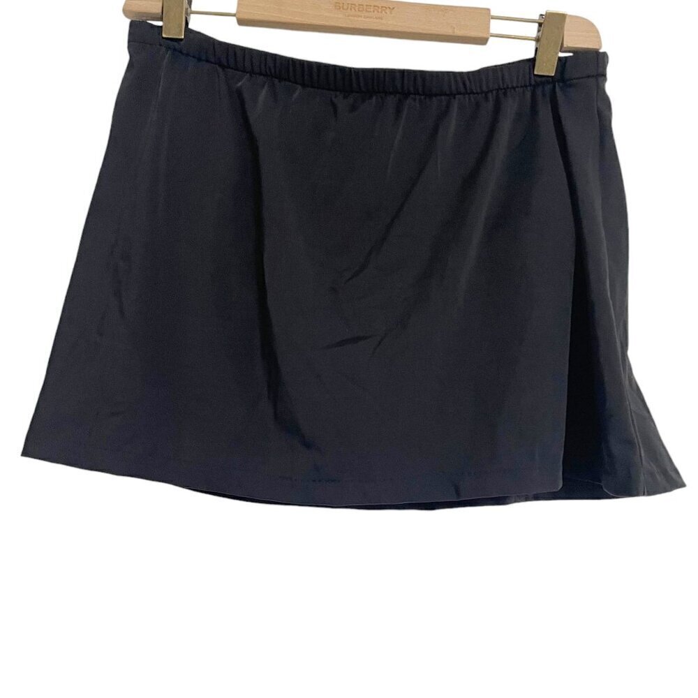 Maxine of Hollywood Size 16 Swim Bottom Skirt Black Cover Up